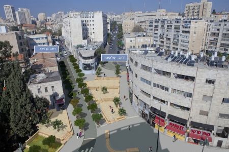 הדמיה של כיכר הולכי הרגל ברחוב שלומציון המלכה – מורדגן הפקות shlom8813